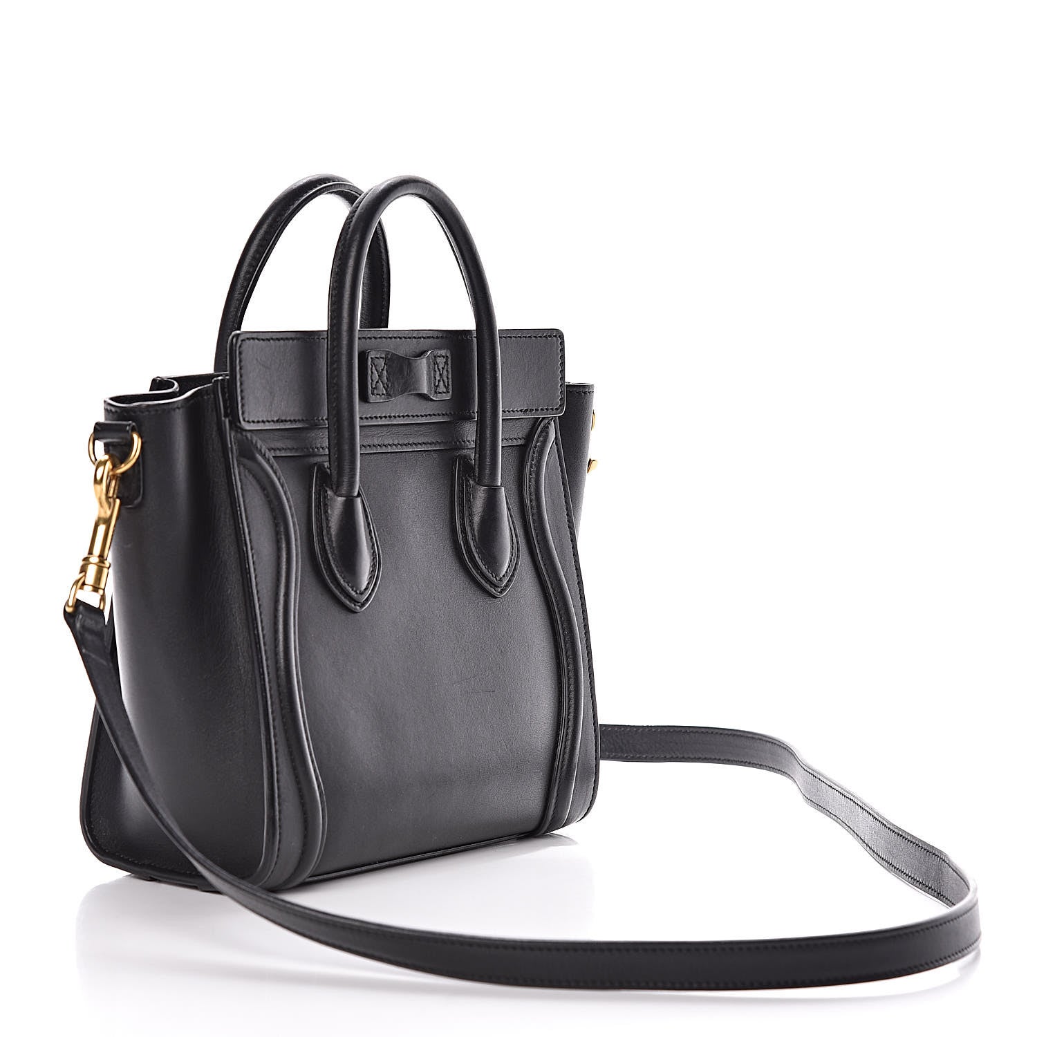 Celine Smooth Calfskin Nano Luggage Black 3 of 12