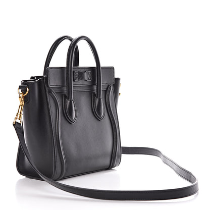Celine Smooth Calfskin Nano Luggage Black 3 of 12