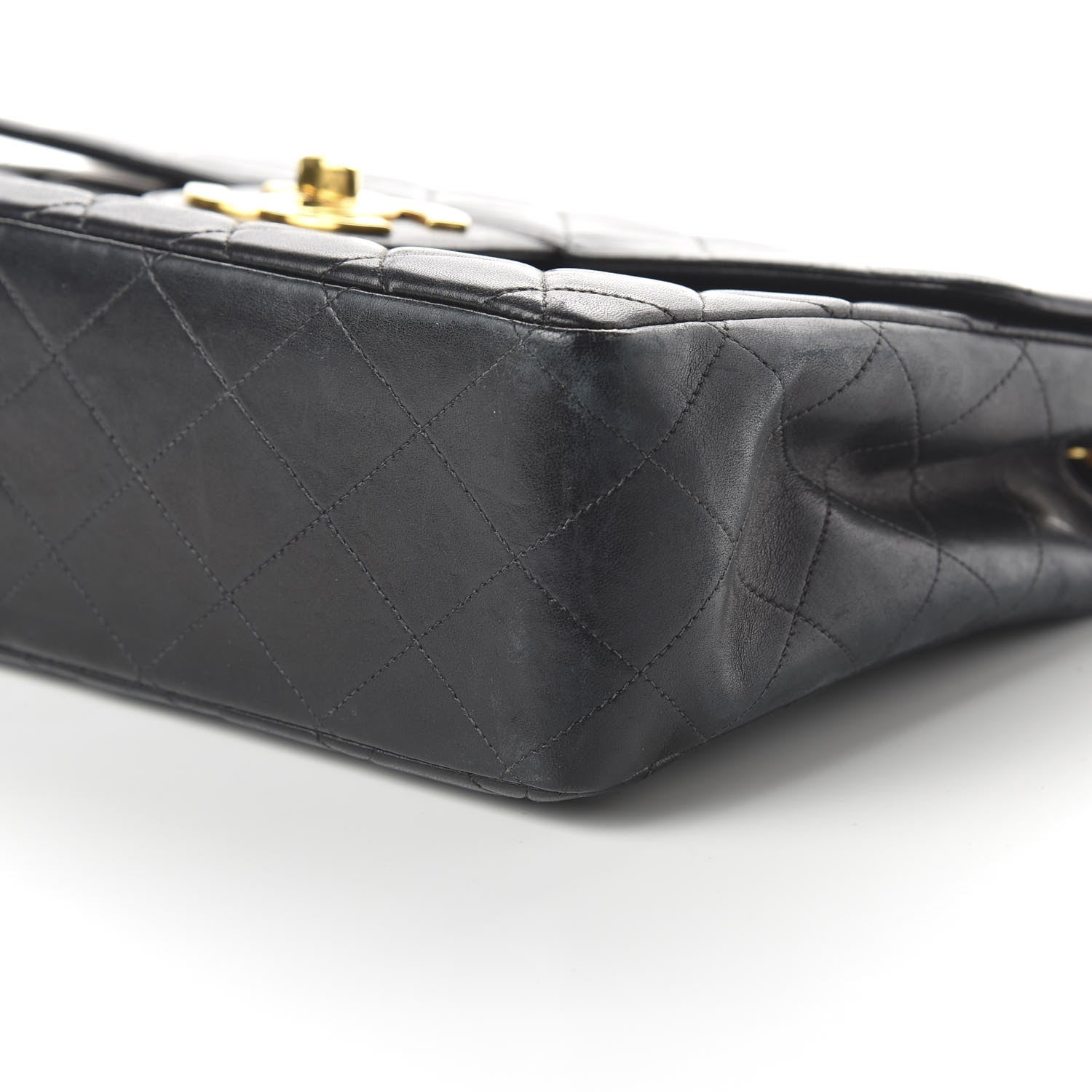 Chanel Lambskin Quilted Jumbo Single Flap Black 7 of 10