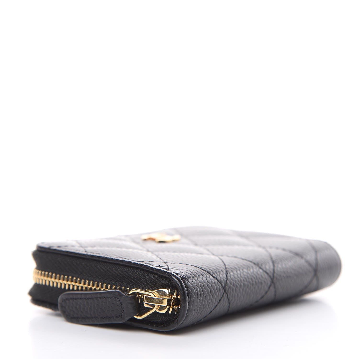 Chanel Caviar Quilted Zip Coin Purse Black 4 of 8