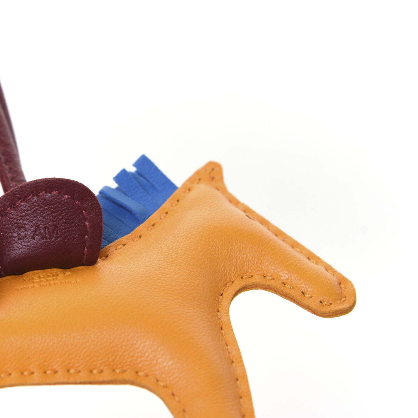 Milo Lambskin Grigri Rodeo Horse Bag Charm PM Jaune D'Or Bleu Zanzibar Rouge H