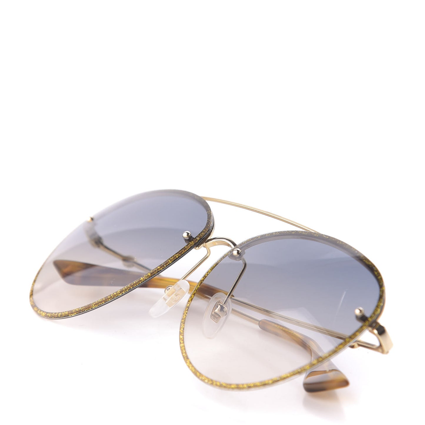 Glitter Aviator Sunglasses GG0351S Gold