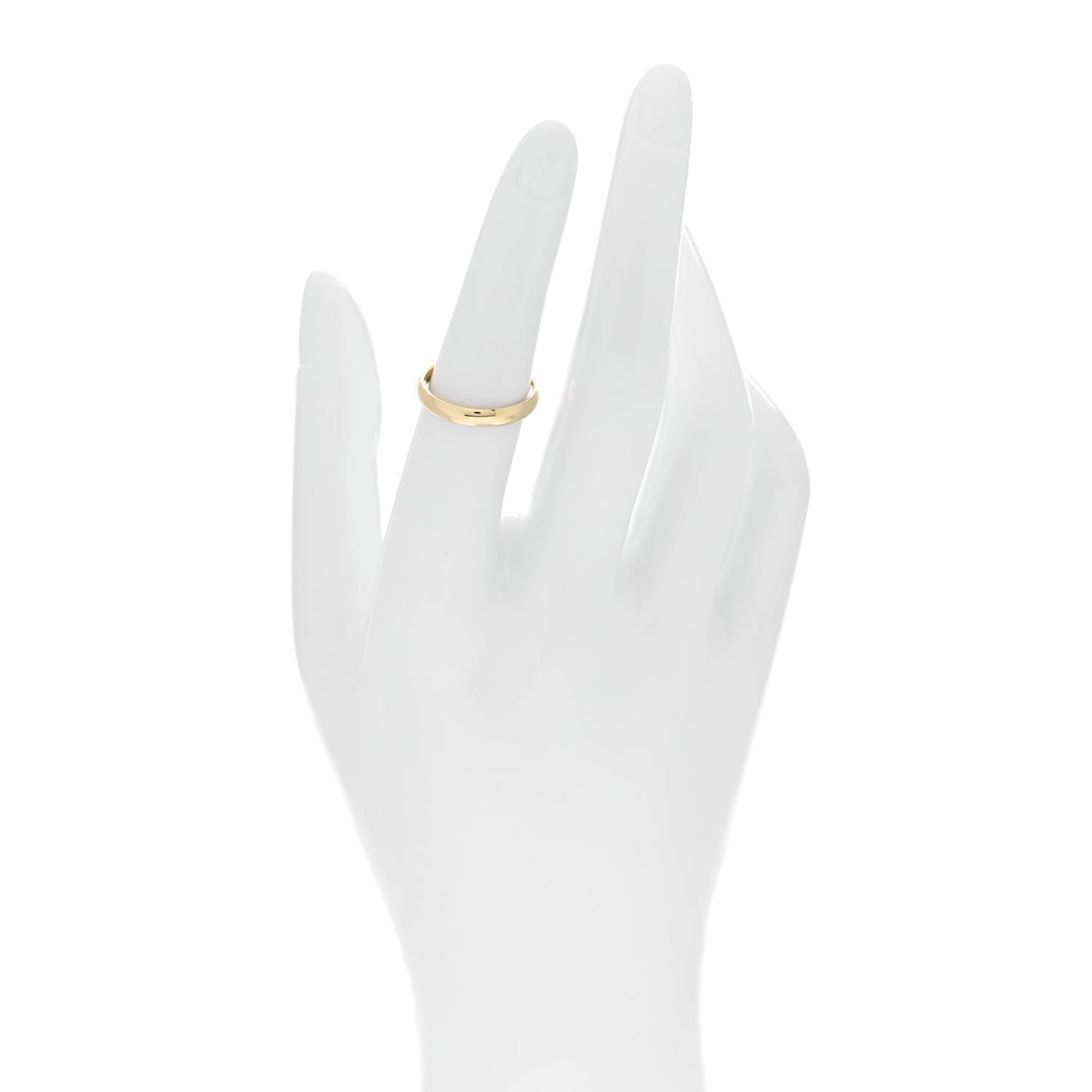 18K Yellow Gold 3mm Tendrement Wedding Band Ring 52 6