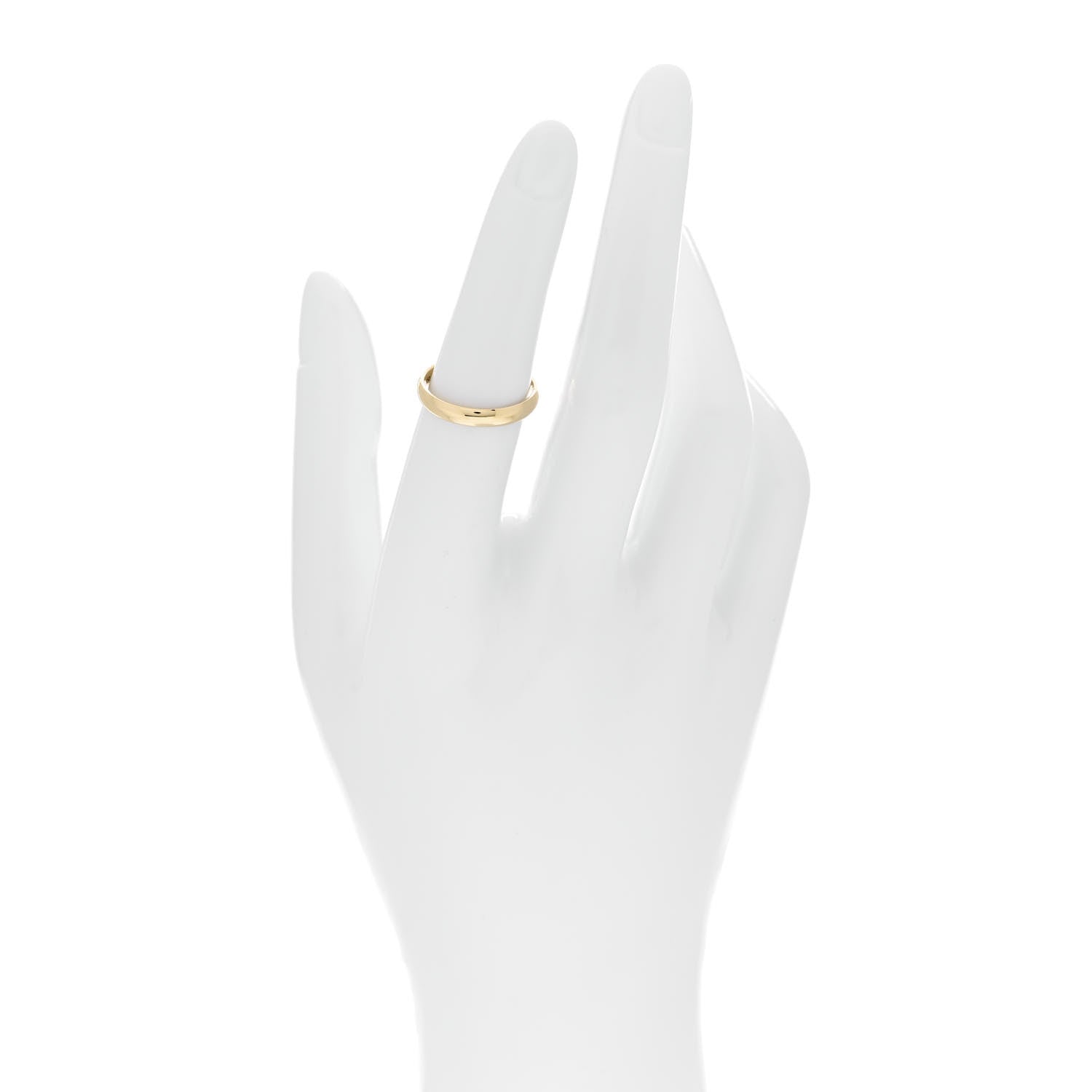 Van Cleef & Arpels 18K Yellow Gold 3mm Tendrement Wedding Band Ring 52 6 2 of 6