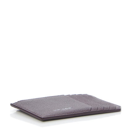 Saint Laurent Grained Calfskin 5 Fragments Zip Pouch Card Holder Bordeaux 4 of 8