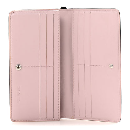 Christian Dior Lambskin Cannage Bi-Color Lady Dior Flap Card Holder Black Mauve Pink 5 of 12