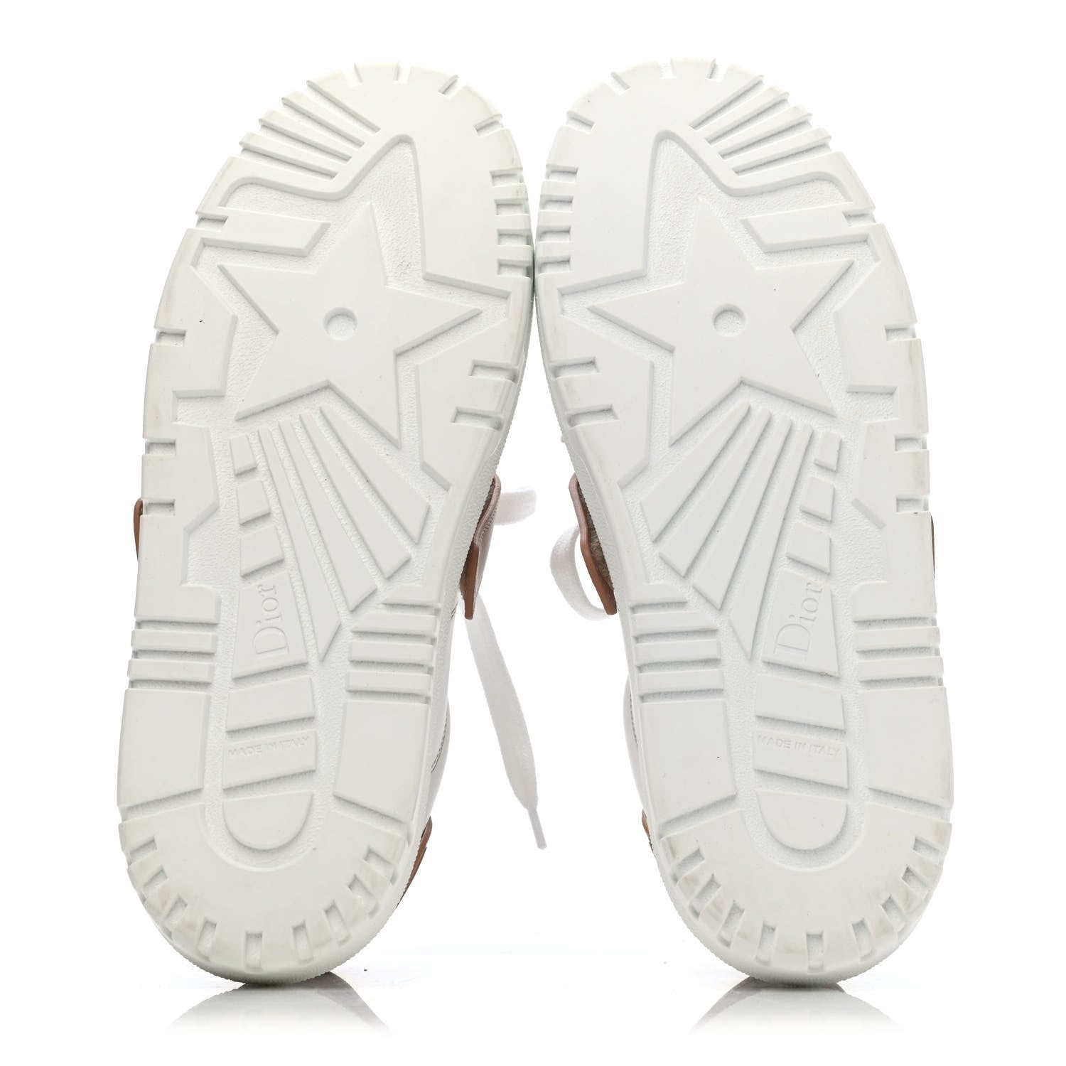 Christian Dior Calfskin Bi-Color Dior-ID Platform Sneakers 37 White Nude 4 of 4