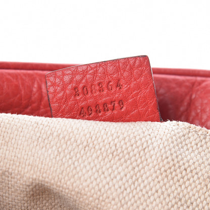 Gucci Pebbled Calfskin Small Soho Disco Bag Tabasco Red 7 of 17