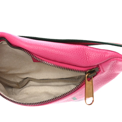 Gucci Grained Calfskin Small Logo Belt Bag Box Pink Green 5 of 11