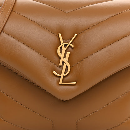 Saint Laurent Calfskin Y Quilted Monogram Toy Loulou Crossbody Bag Dark Natural 15 of 22