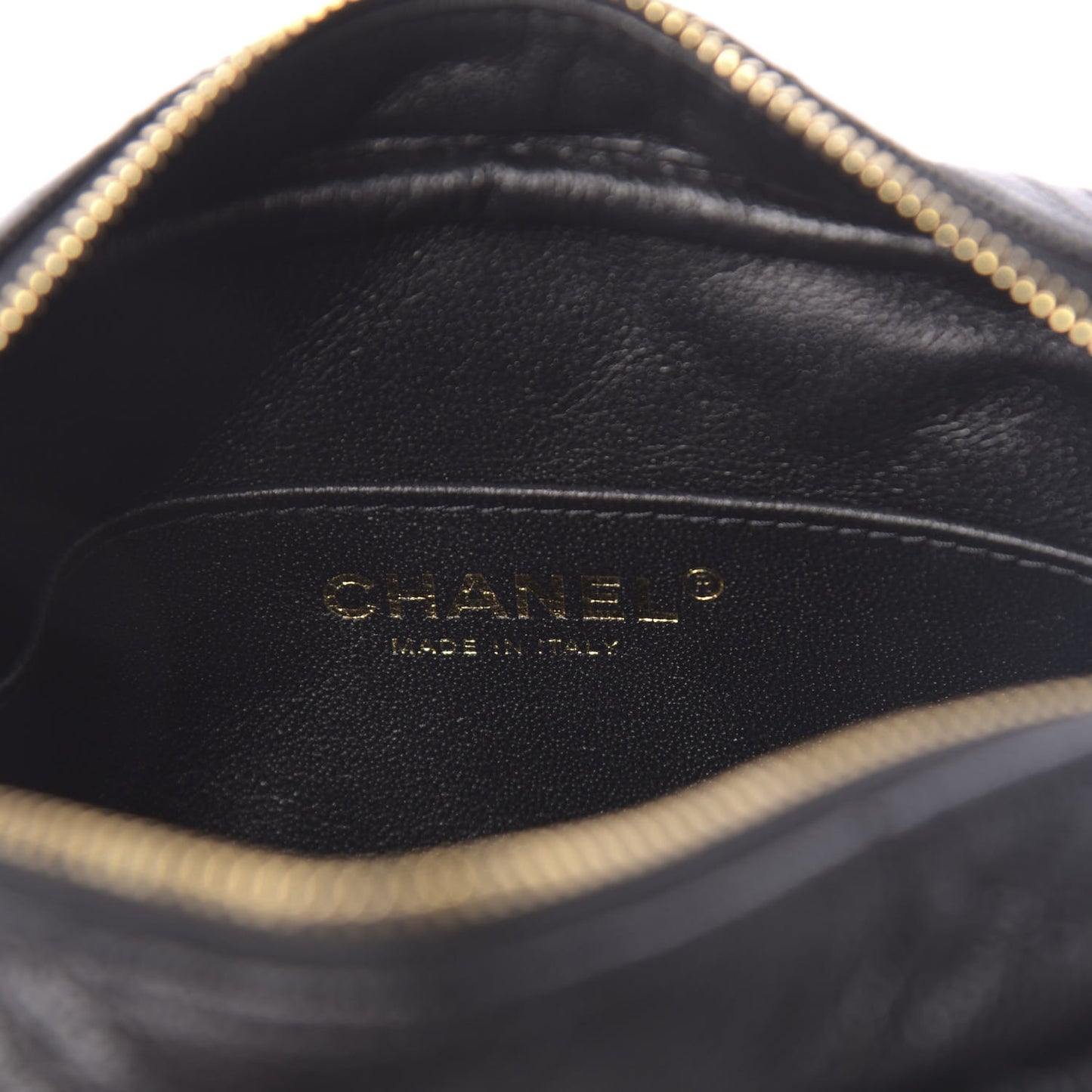 Caviar Quilted Camera Case Black