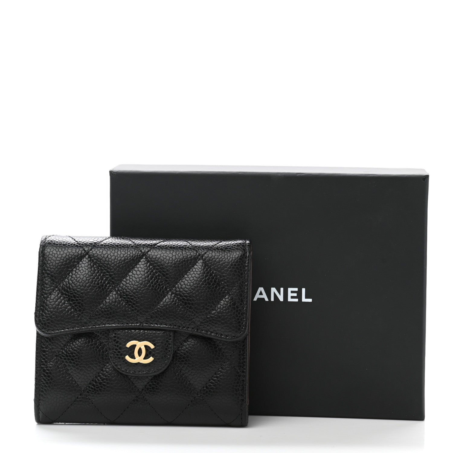 Chanel Caviar Quilted Compact Flap Wallet Black 10 of 10