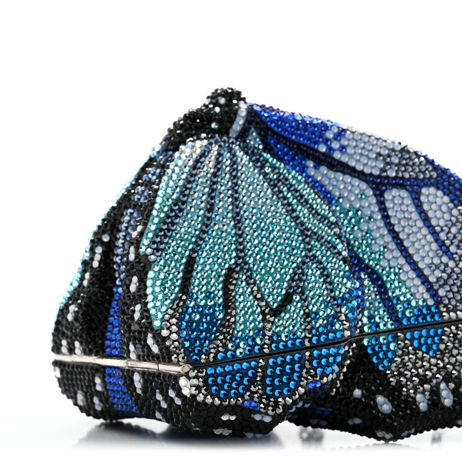 Judith Leiber Crystal Butterfly Mariposa Minaudiere Clutch Blue 10 of 13