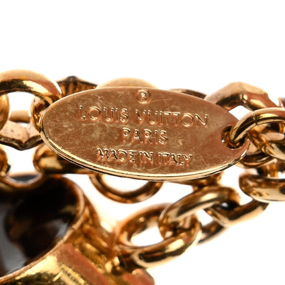 Louis Vuitton Metal Enamel Fleur De Monogram Bag Charm Dore 3 of 5