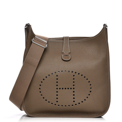 Hermes Taurillon Clemence Evelyne III GM Etoupe 1 of 7