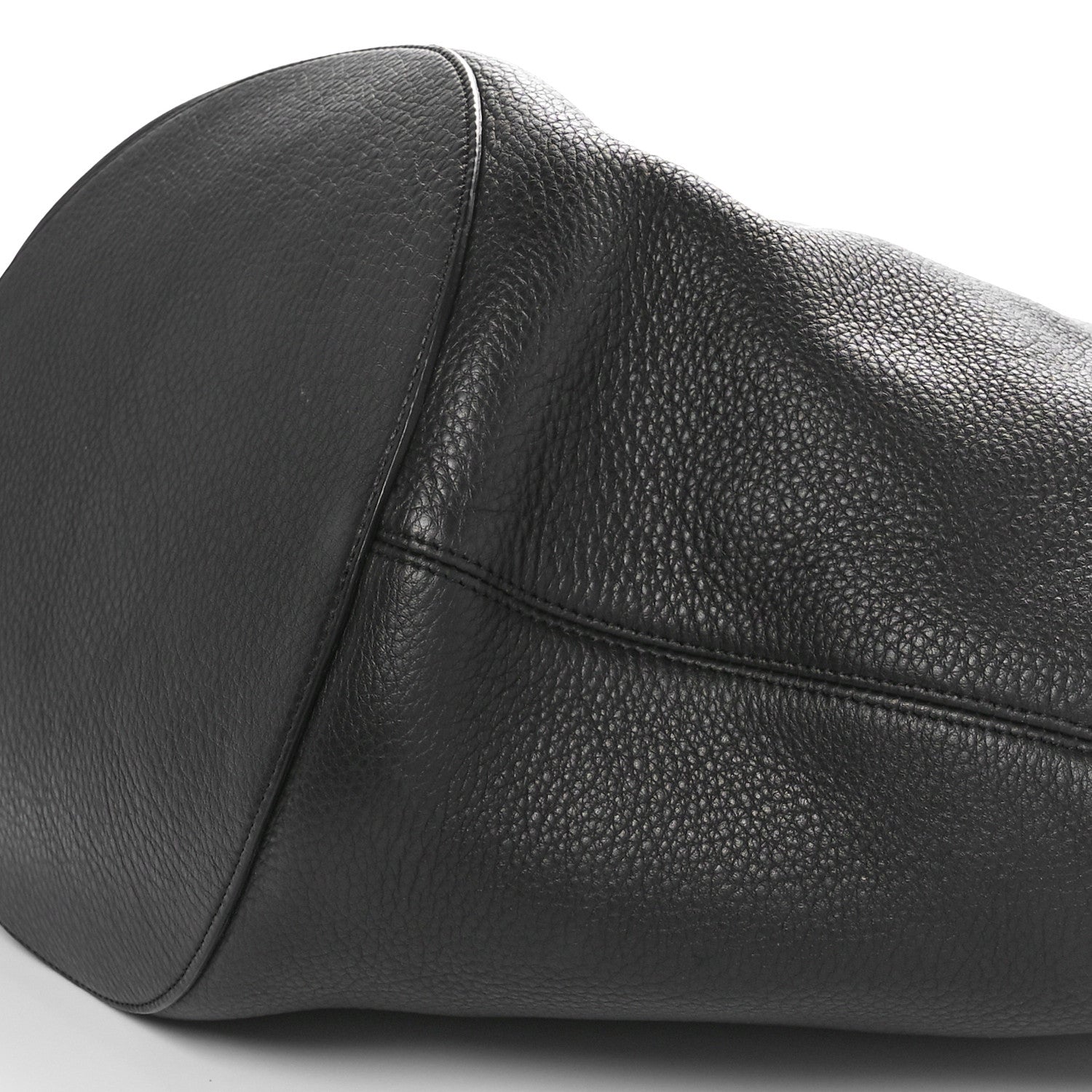 Khaite Pebbled Sport Calfskin Medium Lotus Tote Black 10 of 10