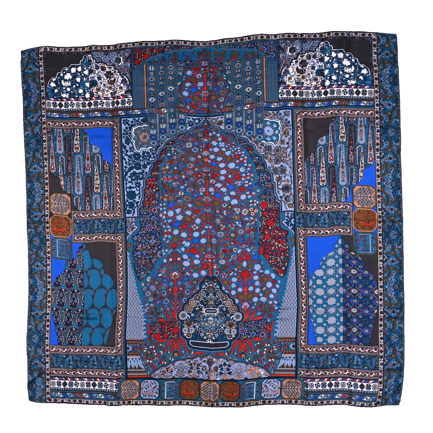 Silk Twill Tapis Persans Scarf 140