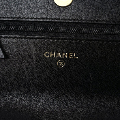 Chanel Lambskin Quilted Chanel 19 Wallet On Chain WOC Black 9 of 15