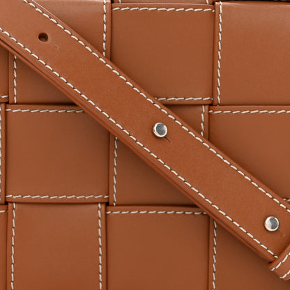 Bottega Veneta Lambskin Maxi Intrecciato Edge Stitch Cassette Crossbody Bag Wood 8 of 12