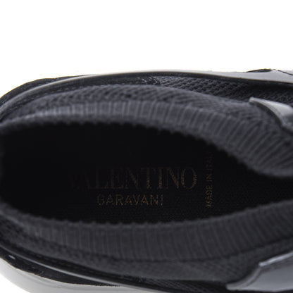 Valentino Garavani Calfskin Mesh Mens Sound High Sneakers 43.5 Black 7 of 10