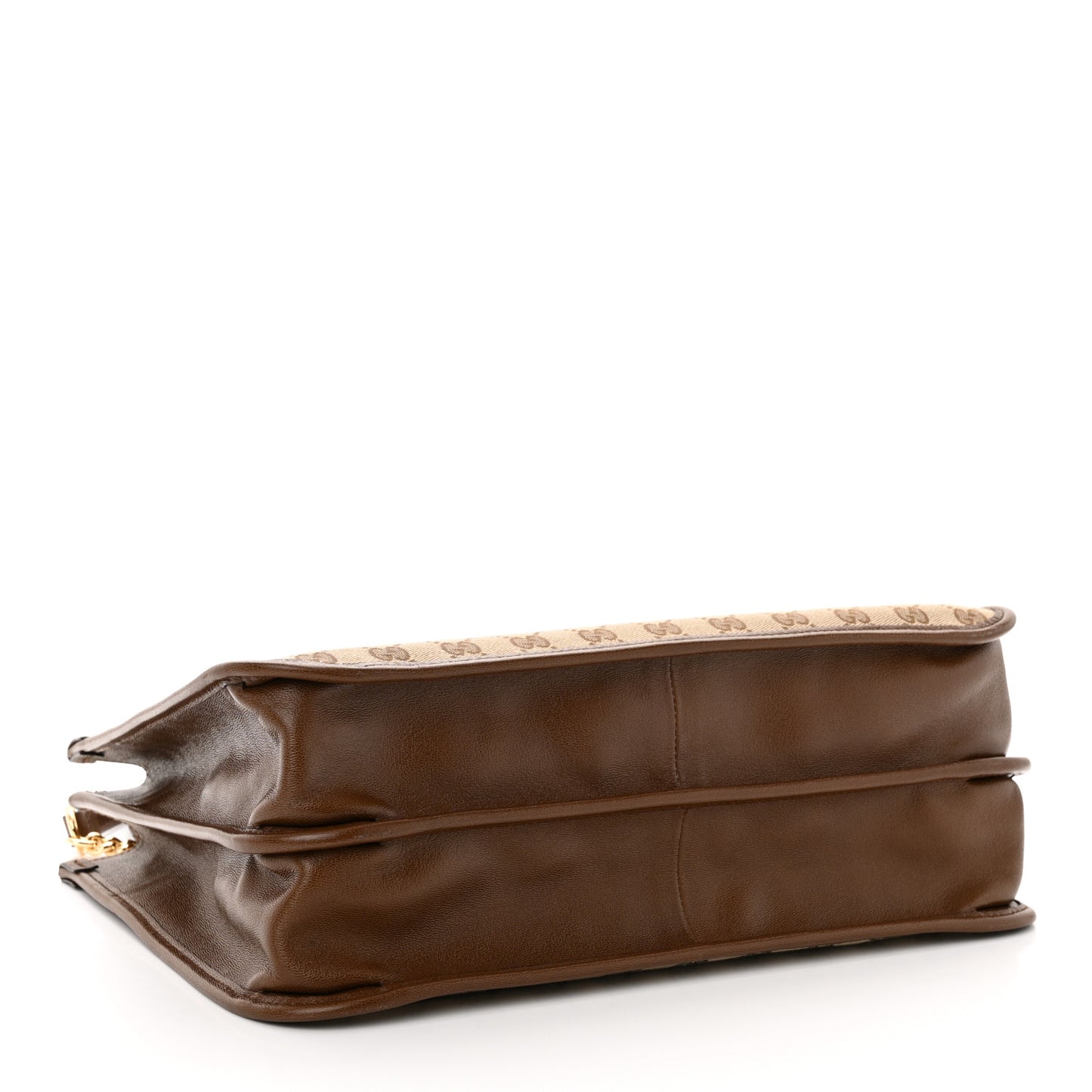 Monogram Calfskin Medium Horsebit 1955 Tote Bag Beige Brown Sugar