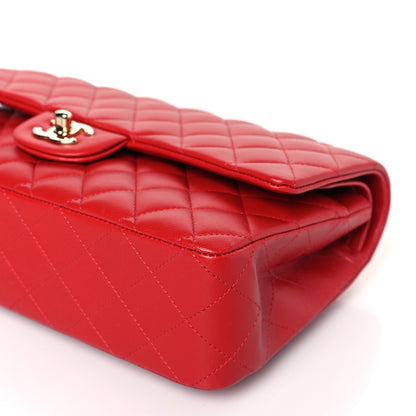 Chanel Lambskin Quilted Medium Double Flap Red 9 of 9