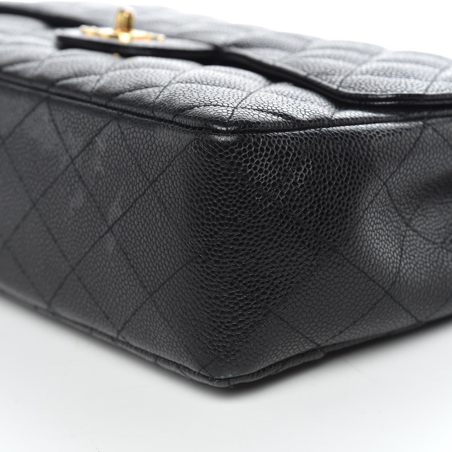 Caviar Quilted Jumbo Single Flap Black
