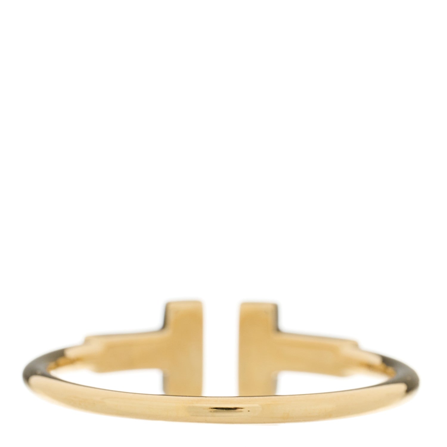 Tiffany 18K Yellow Gold Diamond T Wire Ring 58 8.5 4 of 5