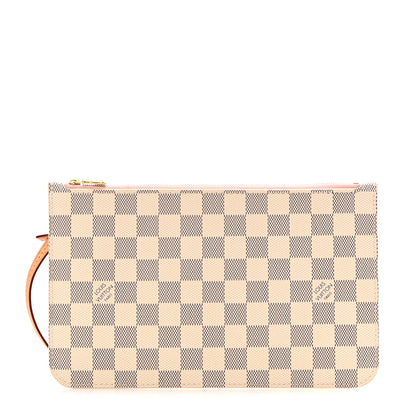 Louis Vuitton Damier Azur Neverfull MM GM Pochette Rose Ballerine 1 of 10