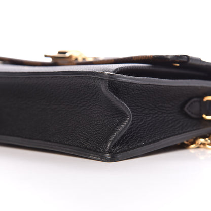 Louis Vuitton Damier Ebene Vavin Chain Wallet Black 6 of 10