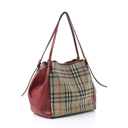 Burberry Horseferry House Check Canterbury Tote Honey Parade Red 3 of 9