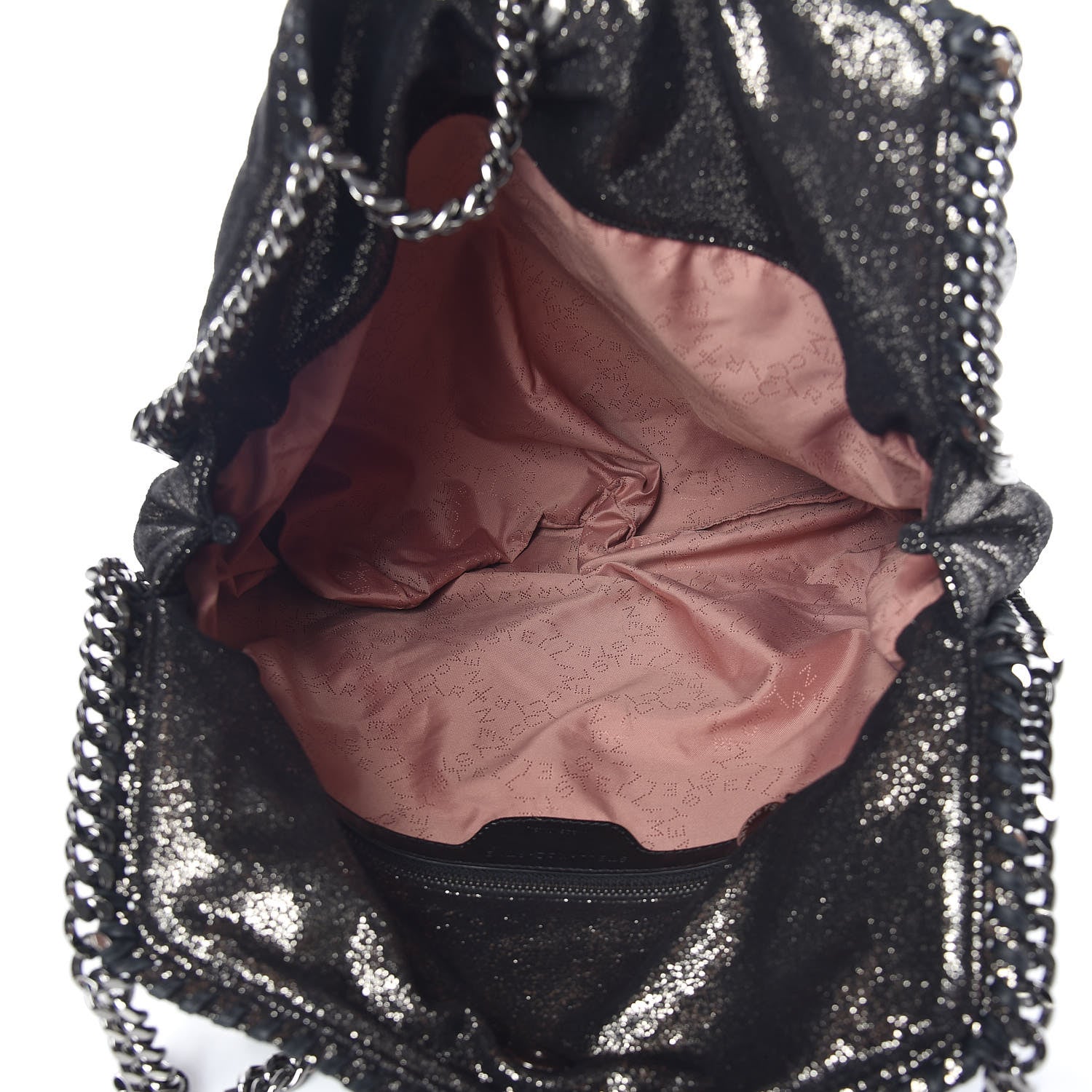 Stella McCartney Chamois Shiny Dotted Quilted Small Falabella Tote Ruthenium 5 of 9