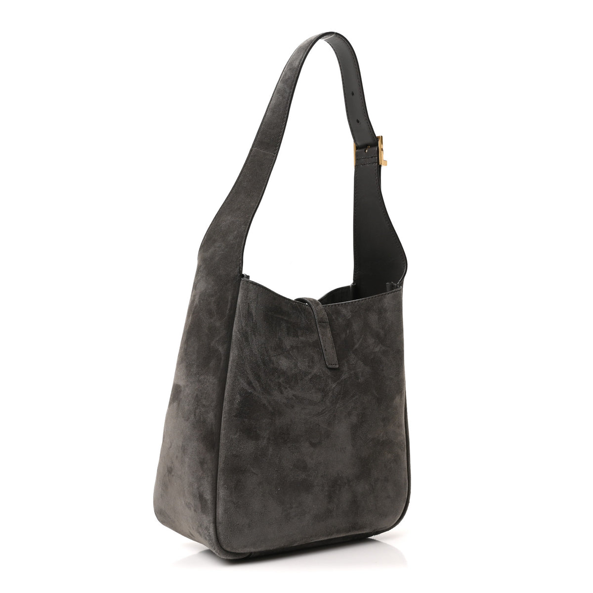 Saint Laurent Suede Small Le 5 A 7 Soft Hobo Urban Grey 4 of 10