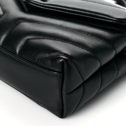 Saint Laurent Calfskin Y Quilted Monogram Toy Loulou Crossbody Bag Black 10 of 13