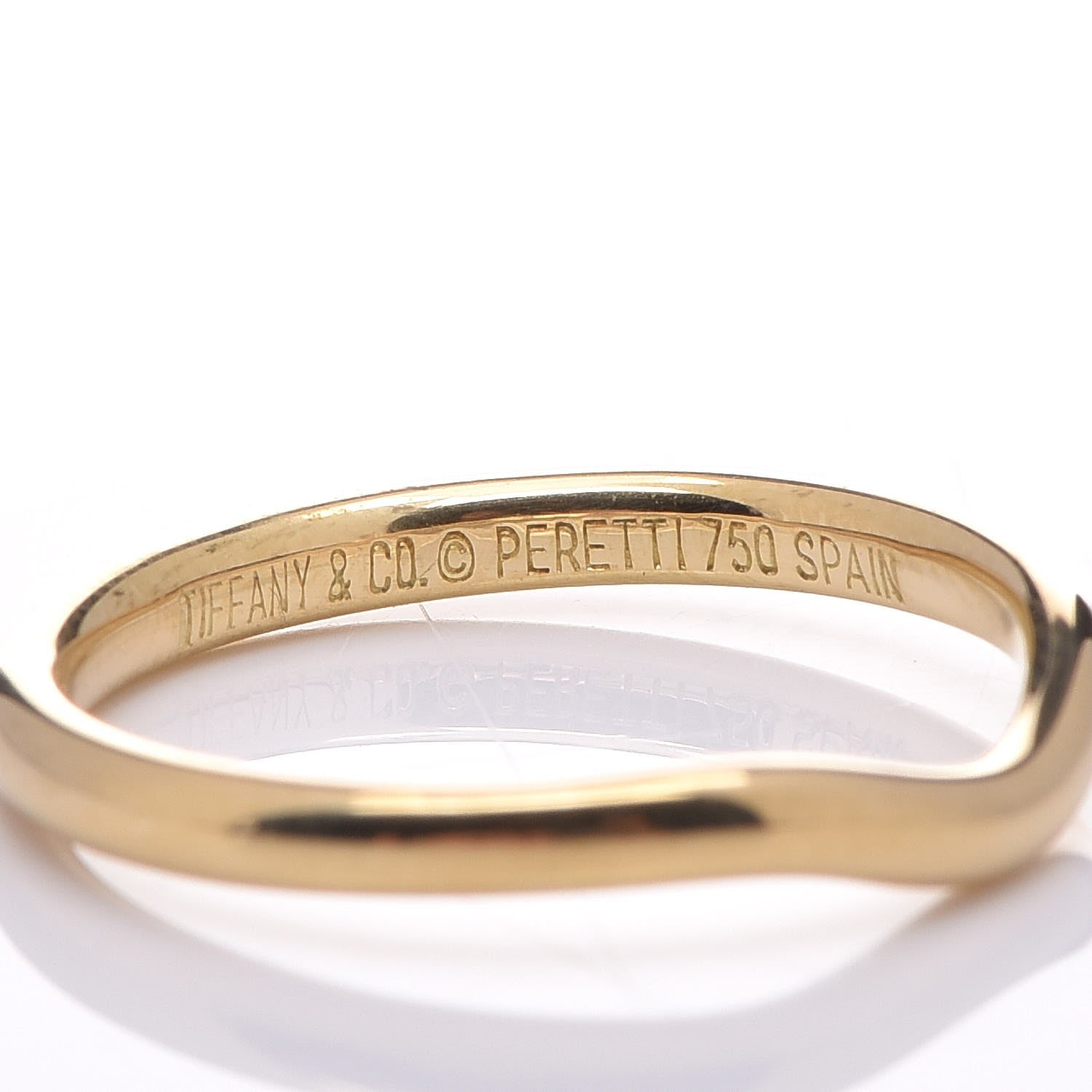 Tiffany 18K Yellow Gold Elsa Peretti Wedding Band Ring 50 5.25 4 of 4