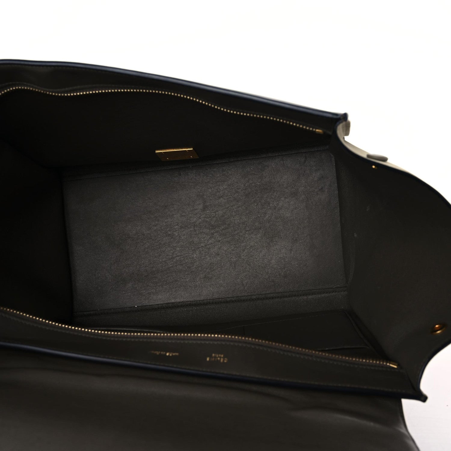 Celine Crocodile Embossed Calfskin Suede Medium Trapeze Taupe 5 of 19