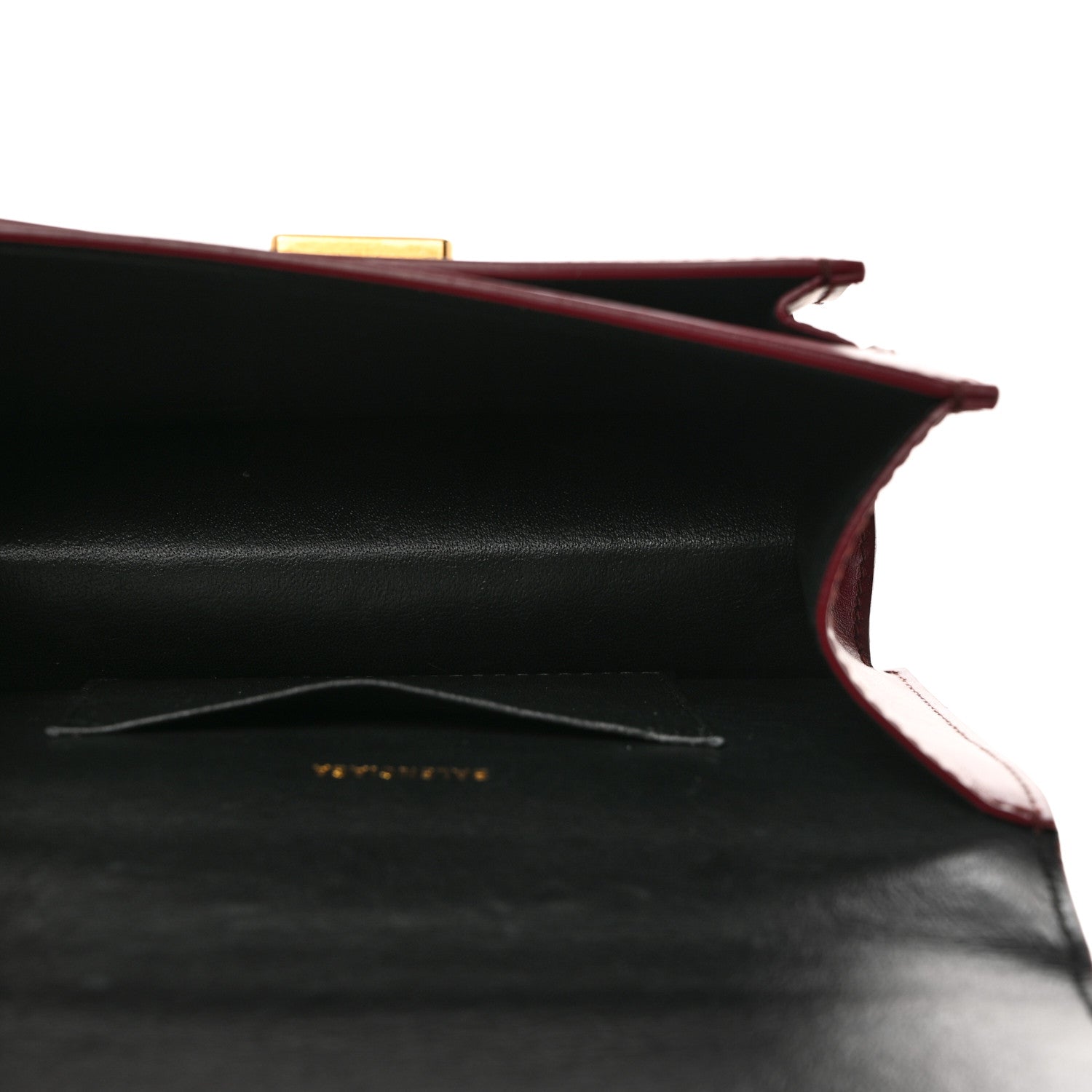 Balenciaga Box Calfskin XS Sharp Top Handle Bag Burgundy 5 of 9