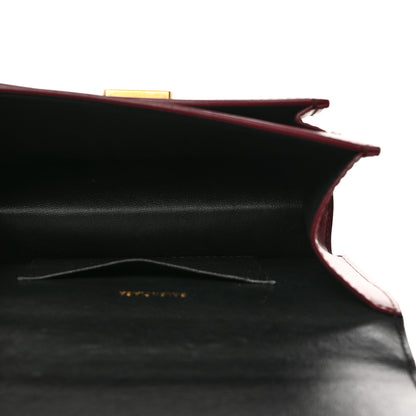 Balenciaga Box Calfskin XS Sharp Top Handle Bag Burgundy 5 of 9