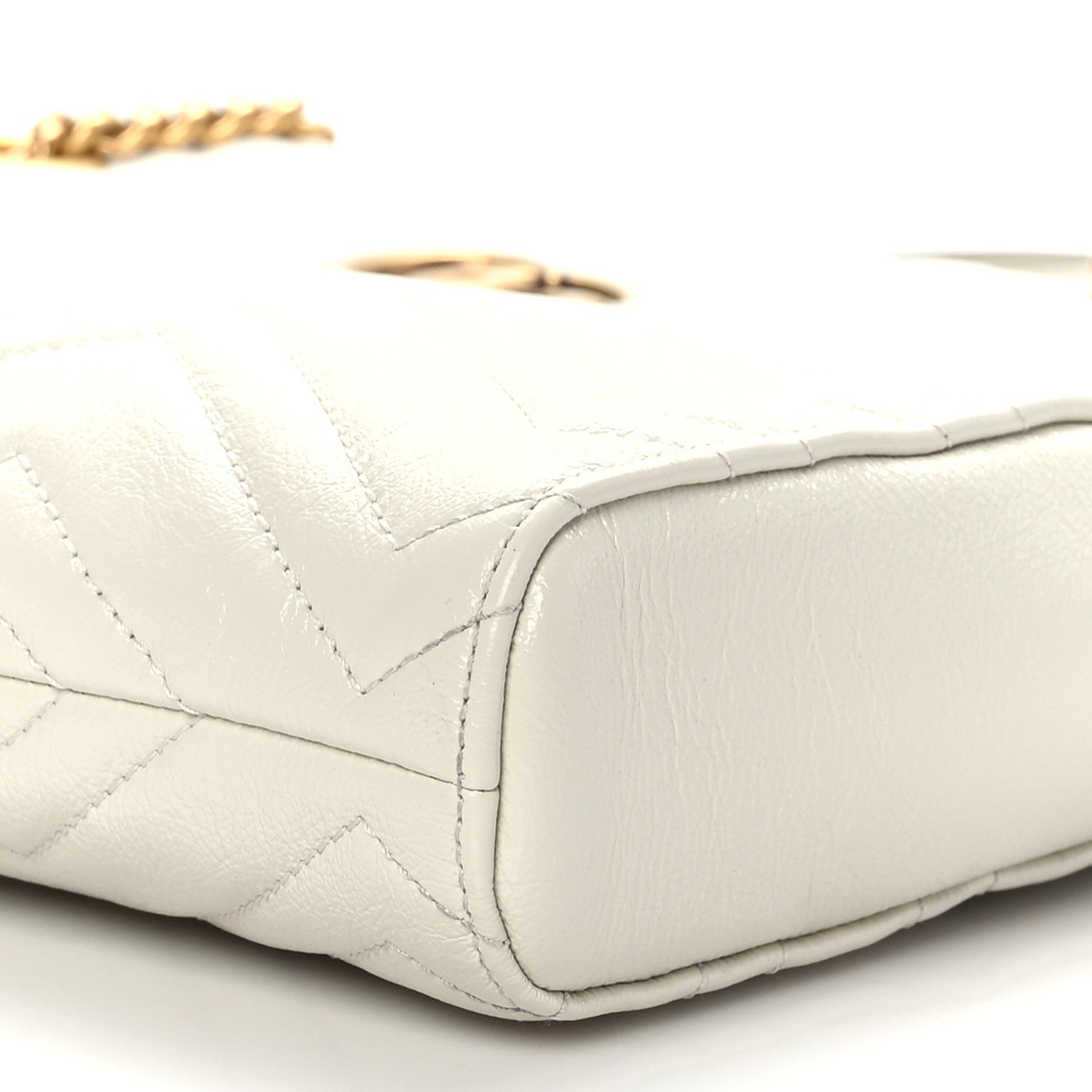Gucci Vintage Calfskin Matelasse Medium GG Marmont Slim Tote White 9 of 10