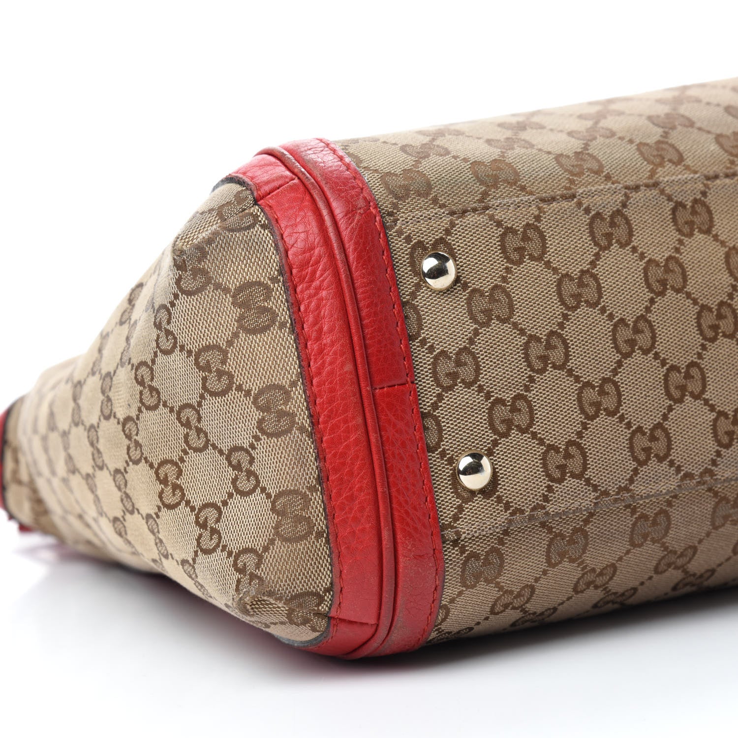 Gucci Monogram Large Bella Top Handle Bag Red 6 of 12