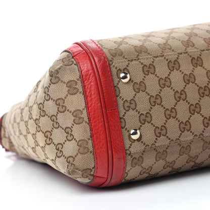 Gucci Monogram Large Bella Top Handle Bag Red 6 of 12