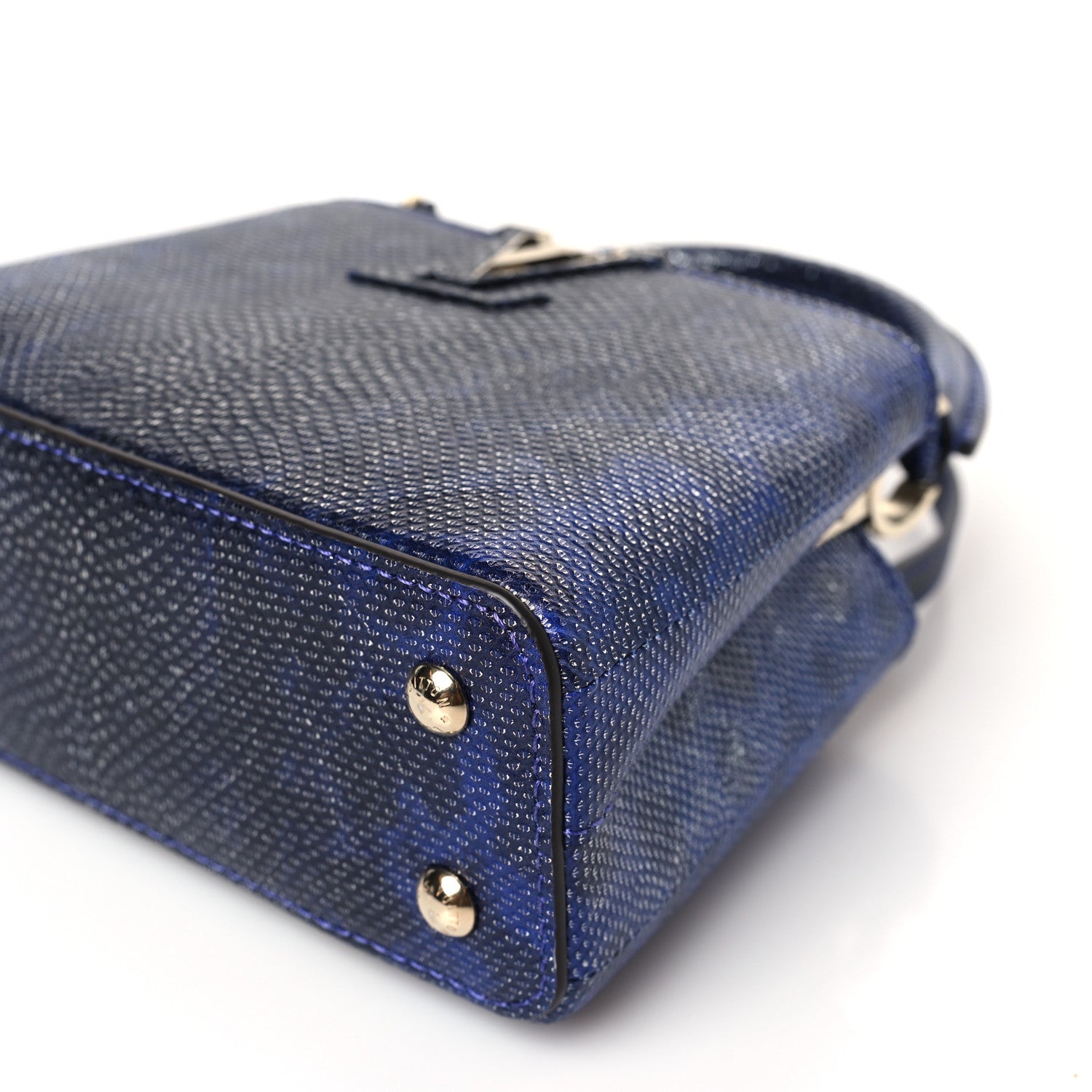 は*け様 Louis Vuitton ネイビー Louis Vuitton Lizard Capucines Mini Bleu Petrole 1433879