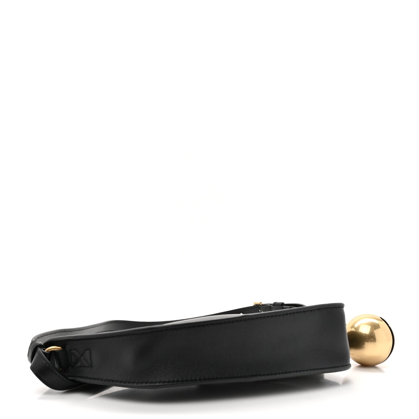 Calfskin Mini Shield Sling Bag Black