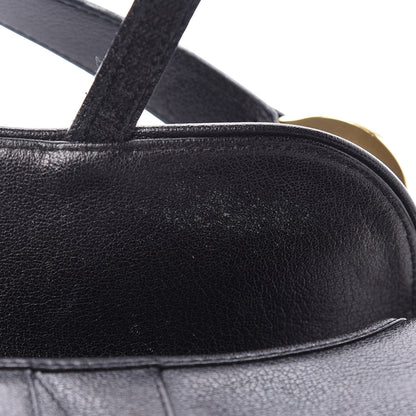 Christian Dior Grained Calfskin Saddle Bag Black 9 of 14