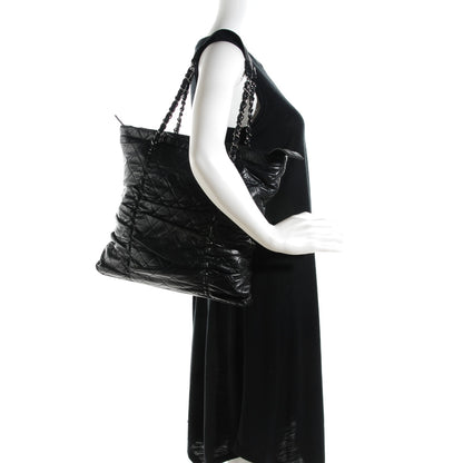 Chanel Lambskin Sharpei Shopping Tote Black 2 of 7