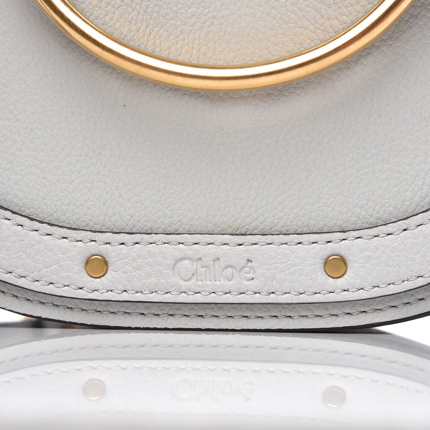 Chloe Calfskin Suede Small Nile Bracelet Bag Airy Grey 9 of 9