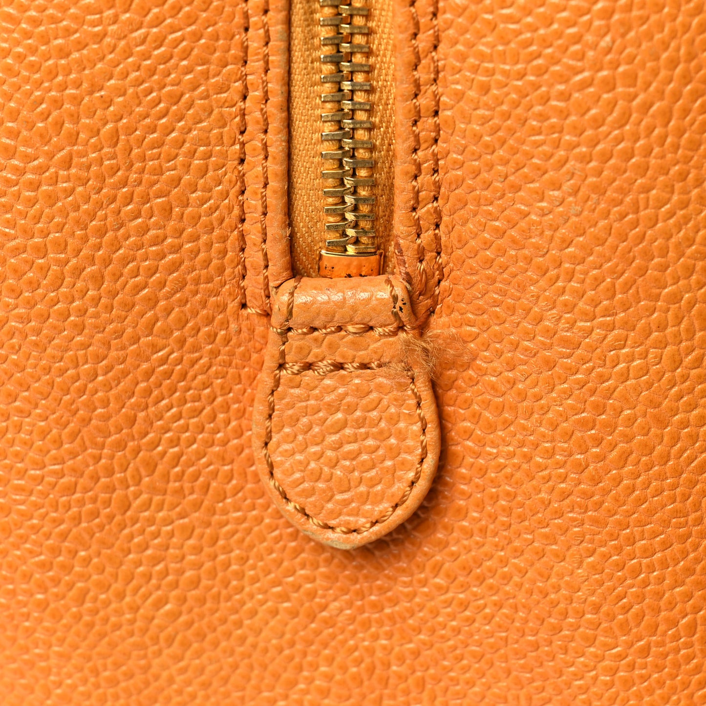 Caviar Large CC Shoulder Bag Orange