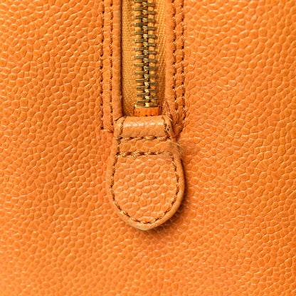 Chanel Caviar Large CC Shoulder Bag Orange 13 of 14