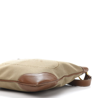 Prada Jacquard Logo Flat Messenger Bag Corda Brandy 9 of 10