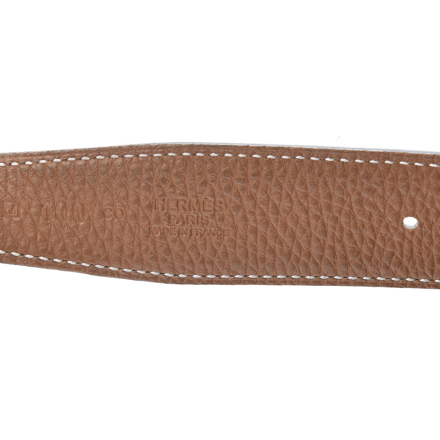Hermes Box Togo 32mm H Belt 100 Black Gold 3 of 10